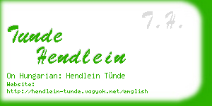 tunde hendlein business card